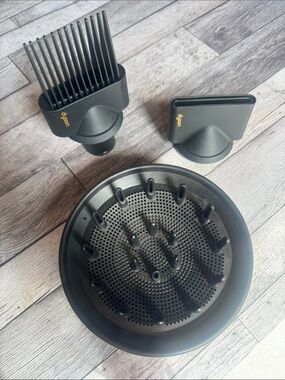 Dyson Supersonic Hair Dryer Attachment Set Diffuser, Comb & Styling Concentrator